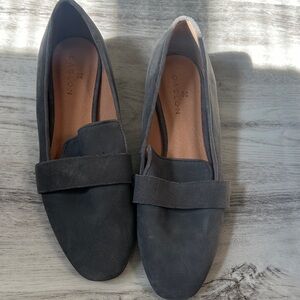 Caslon Dark Gray Suede Penny Loafers 6.5M